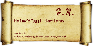 Halmágyi Mariann névjegykártya