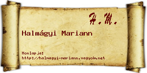 Halmágyi Mariann névjegykártya
