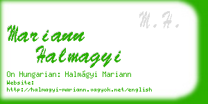 mariann halmagyi business card