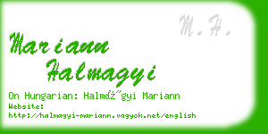 mariann halmagyi business card